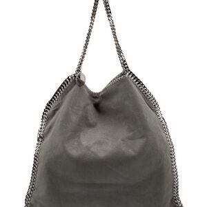Stella McCartney Gray Shoulder Bag with Chain Detail